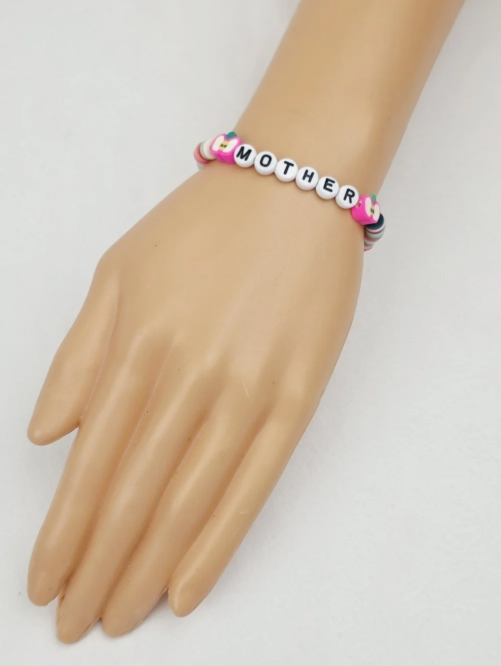 Handmade Clay Bead Multi Color Mother Bracelet